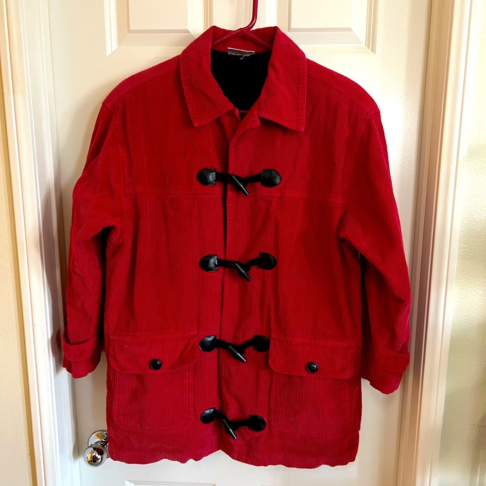 Jantzen Classics Coduroy Button Up Jacket With Po… - image 1